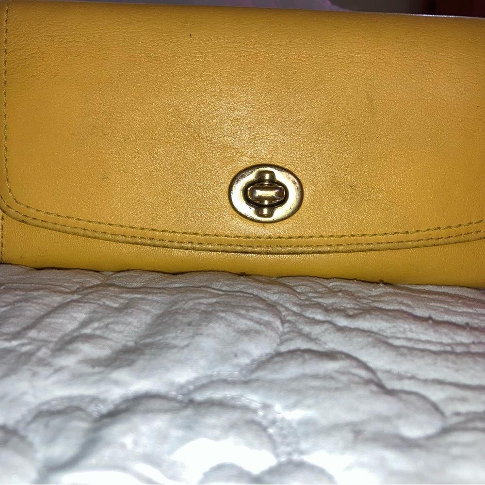 Coach Vintage Legacy Slim Envelope Wallet~Sunflower~